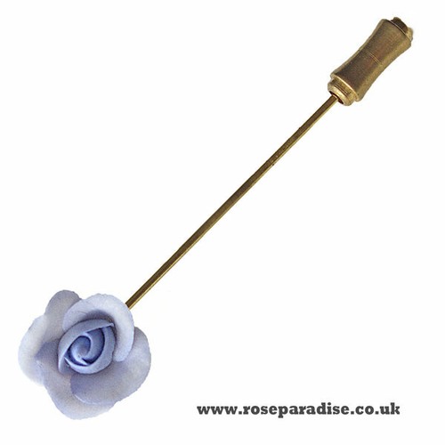 Blue moon rose bud lapel - lapel, stick