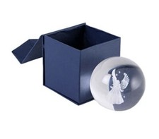Guardian Angel Gift Glass Sphere Ornament Spiritual Healing Decor Paperweight