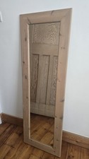 Oak Framed Mirror 135x46cm Wall Mirror for Bathroom Bedroom Hallway Living Room