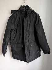 Trespass Black Hooded Waterproof Jacket Size L (T18)