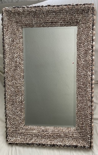 Large artisan seashell - large, mirror