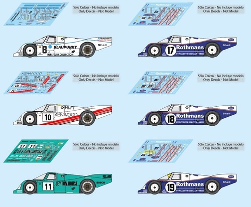 Decals porsche 962c - decals, mans