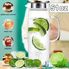 Slim Glass Fridge Jug 1.5L Jug