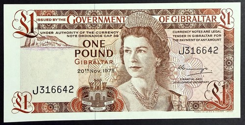 Gibraltar one pound 1975 - gibraltar,