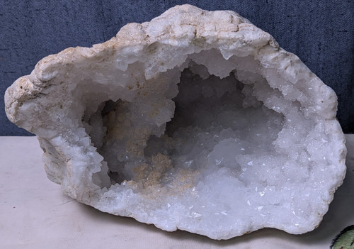 Natural clear quartz geode - clear,