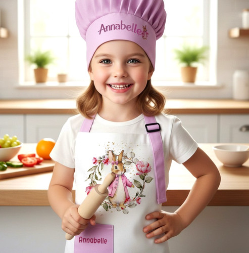 Personalised pink kids - pink, linen