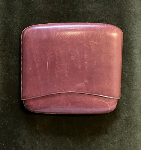 Vintage leather cigar - , case