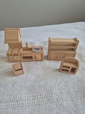 Wooden dolls house - wooden, kitchen