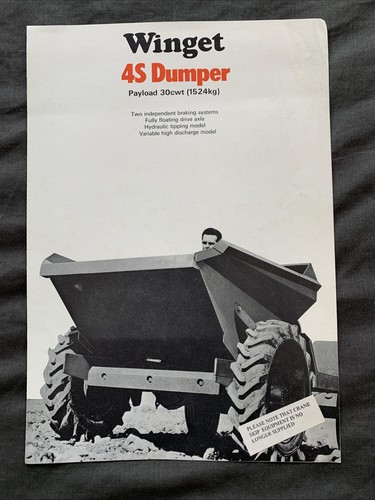 Winget dumper brochure - 4s, 1970