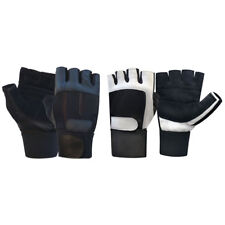 Weight Lifting Leather Padded Gloves Training Body Building wrist support Gym 