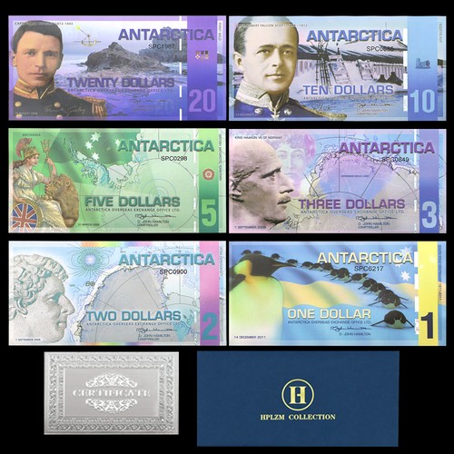 6pc set antarctica banknotes - 6pc/set,