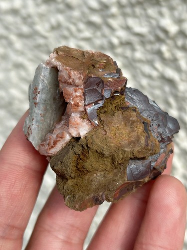Baryte calcite and hematite - and,