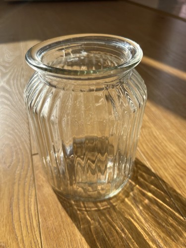 Vintage small glass jar 14cm - vintage,