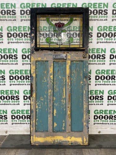 Floral leaded front door - leaded,