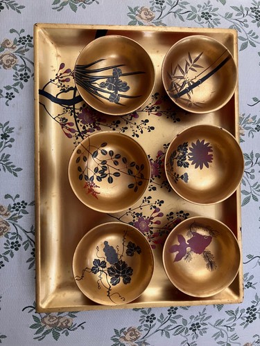 Vintage japanese lacquer tray - vintage,