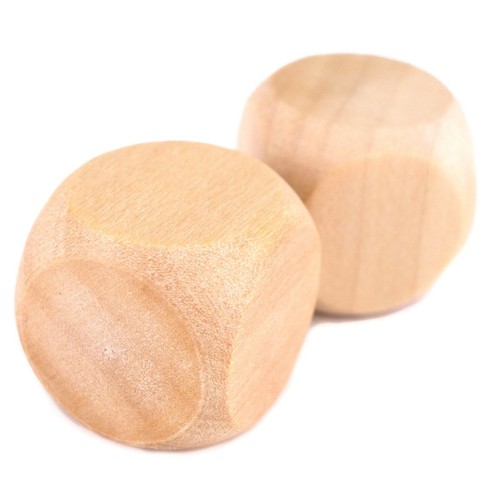 Blank wooden dice d6 20mm - dice,