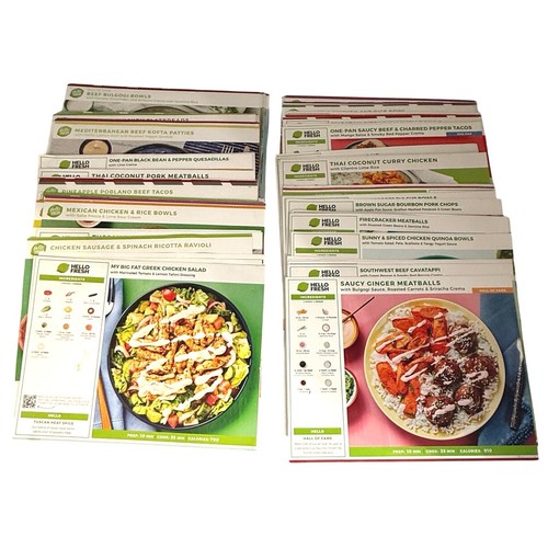 Hello fresh paper recipe cards