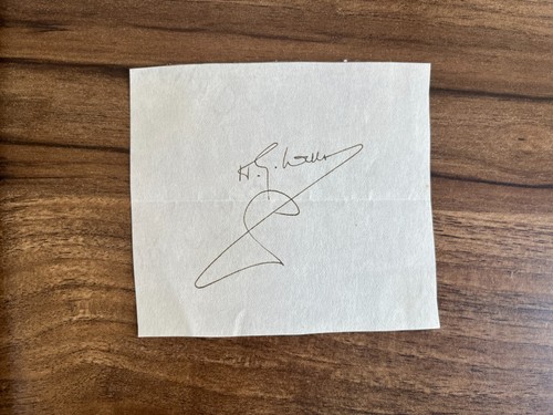 Wells autograph signature - h.g.,