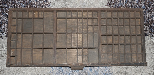 Old wooden letterpress type - old,
