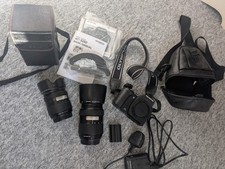 Olympus   E-500 8.0MP Digital SLR Camera - Black With Two Lenses and Accessories