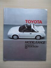 Toyota Range UK Sales Brochure (1986)  Inc MR2 Celica Supra LandCruiser