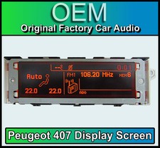 Peugeot 407 display screen, RD4 radio LCD Multi function clock dash