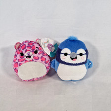 Mini Squishmallows Rossi & Babs Mcdonalds 2 Soft Toys Pink & Blue Collectable