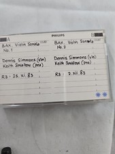 Vintage Maxell XLII 90 Cassette  Handwritten Notes Bax Classical Sonata (1983)
