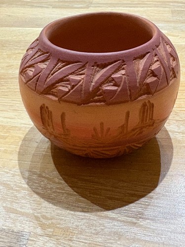 Vintage mesa verde pottery red - pottery,