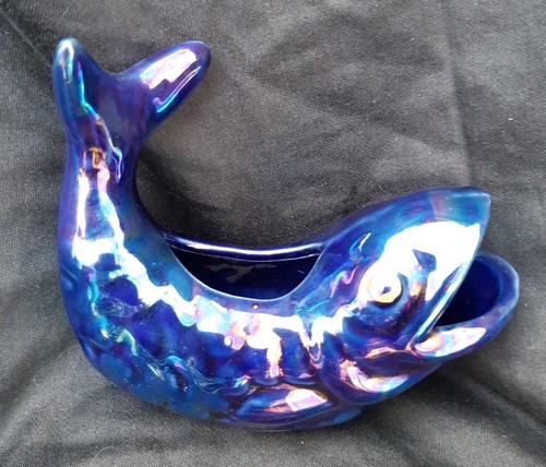 Vintage blue lustre glaze - vintage,