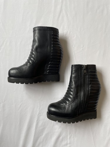 Ash chic black - black, leather