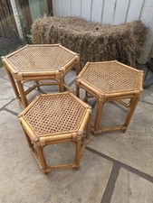 Vintage Rattan Nesting Tables