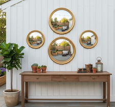 Vintage Bullseye Convex Mirror