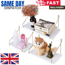 3x White Floating Shelves Book Shelf Modern Display Unit Storage Hold Hanging