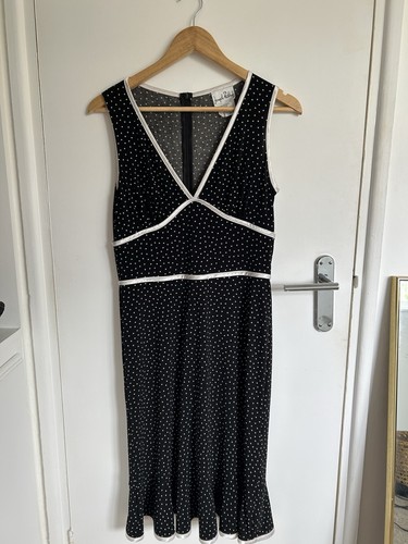 70s black polka - dot, dress