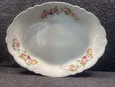 Rare W.H Grindley - "Marquis" 15.75" Oval Platter - White with floral pattern