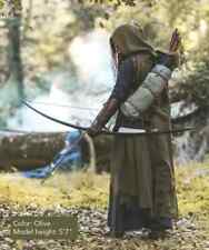 Medieval Hooded Cape Cloak Renfair Mens Ranger Cosplay Costume LOTR Halloween UK