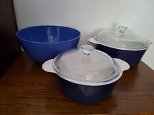 Corning oven to table cooking pots oven to tablewear x 2 plus large mixing bowl