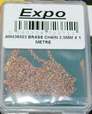 EXPO AM436003 BRASS CHAIN 2.5MM x  1 METRE AMATI 4360/03A