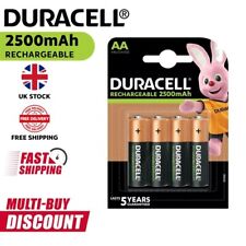 4X Duracell AA 2500mAh Rechargeable Batteries High Power Duralock LR6 HR6