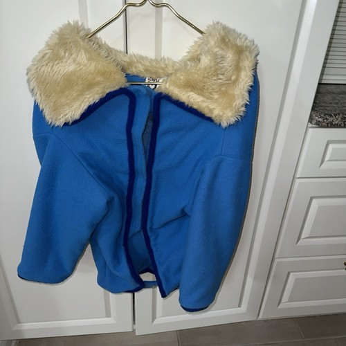 Blue with fur collar extra - fur,