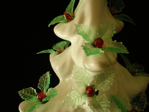 Ceramic christmas tree - ceramic, lights
