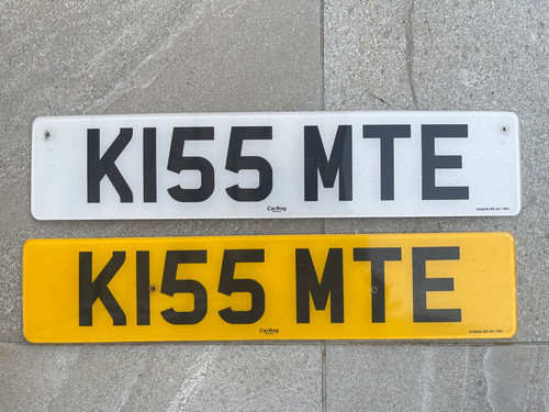 Private car number plate for