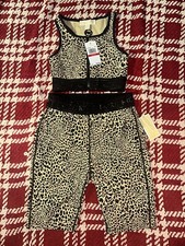 NWT COMBO SET Michael Kors Zip Up Sports Bar & Biker Shorts Set