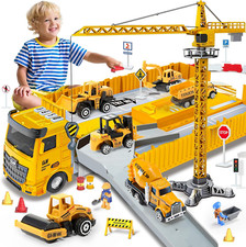 Construction Truck Toys for 3-7 Year Old Boys - Crane Dump Truck