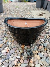 Black Wall Pot Ceramic Glazed