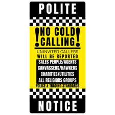 No Cold Callers Sign Door