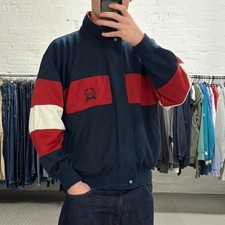 Christian Dior Monsieur sweatshirt Mens L navy zip up jumper preppy 90s casual