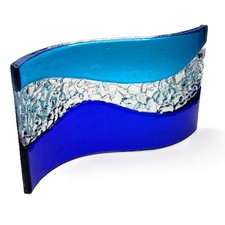 Handmade fused glass crushed