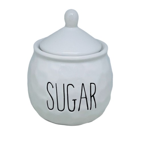 Sugar bowl with lid - with, white